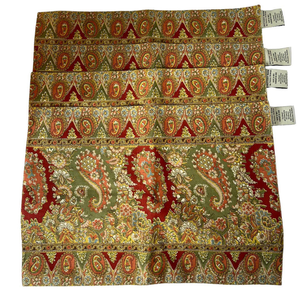Pottery Barn Paisley (4) Placemats